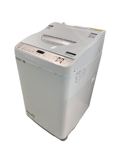 NO.1704 【2022年製】 SHARP 全自動洗濯乾燥機 ES-TX5F-S 5.5kg 生活家電 洗濯機 中古