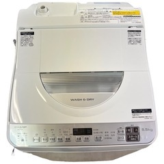 NO.1704 【2022年製】 SHARP 全自動洗濯乾燥機 ES-TX5F-S 5.5kg 生活家電 洗濯機 中古