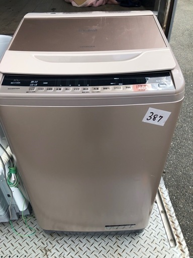 NO 387 福岡市内配送設置無料✨　日立 HITACHI ビートウォッシュ 全自動洗濯機 （10kg） シャンパン BW-V100A N