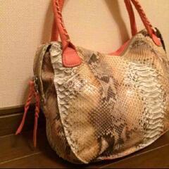 アバンクール　リアルパイソン　ハンドバッグ アバンクール リアルパイソン ハンドバッグ