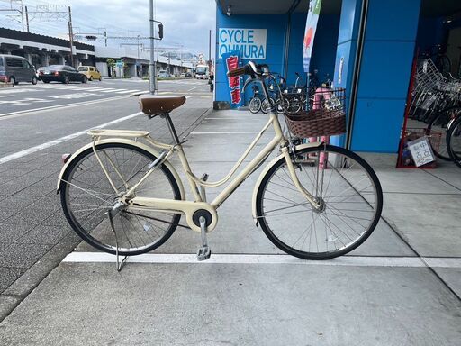 【完売御礼】【大人用】整備済 ブリヂストン ベルト駆動 27型内装3段ギア カジュナDX 中古自転車 通勤通学向け クリーム色 \u003c自転車のオオムラ 静岡店\u003e
