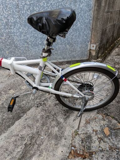 20インチ、折りたたみ自転車、白、6段ギア 折りたたみ自転車 20インチ