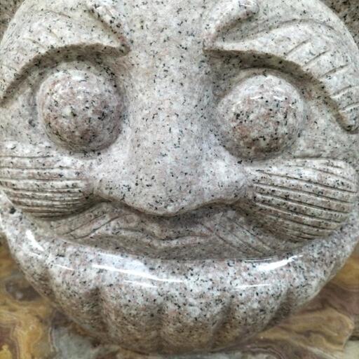 だるま石　御影石　達磨　だるま　ダルマ　置物　彫刻　縁起物　骨董　オブジェ だるま石 縁起物 達磨 だるま ダルマ 旧家蔵出 置物 縁起物 骨董 石型