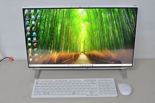 中古一体型パソコン 富士通 FH60/F3 Windows11+office AMD Ryzen 5 5500U/爆速SSD256GB+HDD1TB/メモリ8GB/23.8インチ/DVDマルチ/WEBカメラ