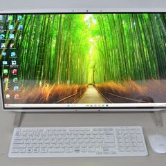 中古一体型パソコン 富士通 FH60/F3 Windows11+office AMD Ryzen 5 5500U/爆速SSD256GB+HDD1TB/メモリ8GB/23.8インチ/DVDマルチ/WEBカメラ 中古一体型パソコン 富士通 FH60/F3 Windows11+office AMD Ryzen 5