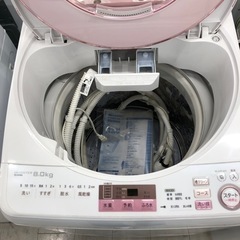安心の6カ月保証付き！SHARP全自動洗濯機2017年製8.0kg【トレファク堺福田店】