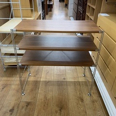 ユニットシェルフ 無印良品 ステンレス ウォールナット 3段 ブラウン