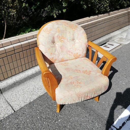 カリモク一人掛け回転ソファー【F00761】