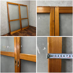 🔷🔶🔷　WY12/24【H176,5cm×W81cm】ガラス 古い 木枠 引き戸 古建具 ガラス戸 玄関戸 古民家 リフォーム DIY レトロ アンティーク★直接引取限定〇🔷🔶🔷