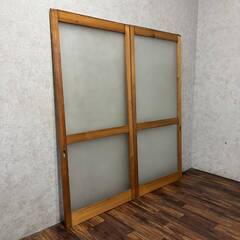 🔷🔶🔷　WY12/24【H176,5cm×W81cm】ガラス 古い 木枠 引き戸 古建具 ガラス戸 玄関戸 古民家 リフォーム DIY レトロ アンティーク★直接引取限定〇🔷🔶🔷