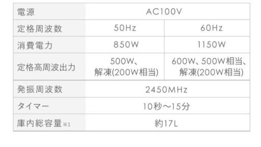 電子レンジ アイリスオーヤマ