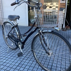 【27インチ自転車】内装3段変速　LEDオートライト付　滑らかなベルト駆動❗️前後タイヤ、前カゴ新品❗️若林自転車　浜大津店　SALE中❗️