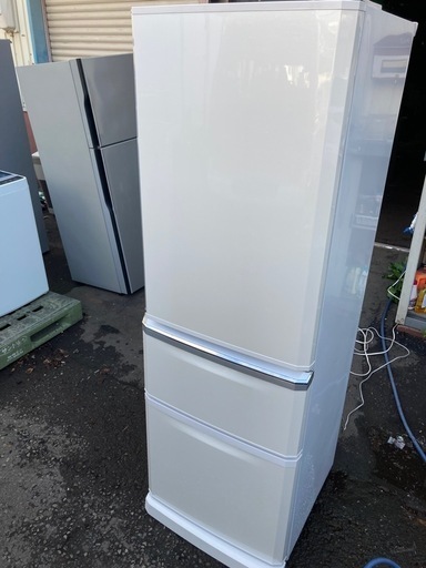 自動製氷OK 三菱3ドア　冷蔵庫　370L 幅60cm 洗剤清掃済み
