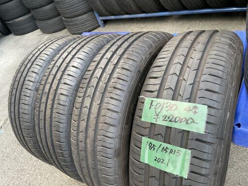 F0130）中古タイヤ4本セット！185/65R15 コンチネンタル 2021年製造