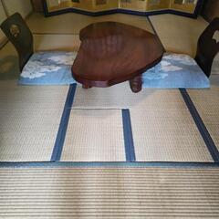 民芸欅一枚板座卓