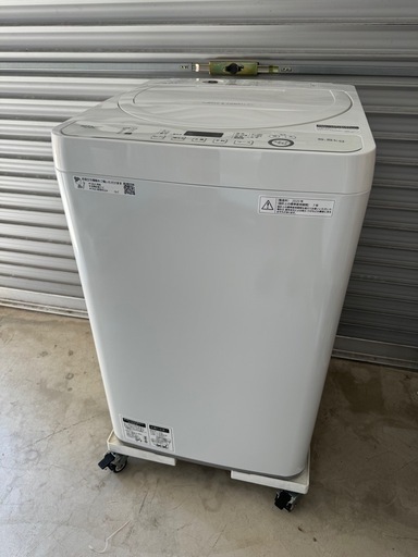 分解清掃済み✨シャープ　洗濯機　5.5kg  ES-GE5D-W 風乾燥機能付き❗️