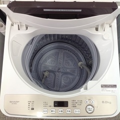 「ジモティー見た」で5％OFF！【6kg全自動洗濯機】6kg全自動洗濯機 SHARP シャープ ES-GE6D-T 6kg 2020年製:ホワイト