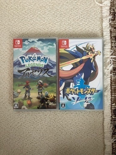 【まとめ売り】Switchソフト　ポケモンLEGENDSアルセウス\u0026ポケットモンスターソード