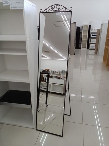 ★ジモティ割あり★ IKEA スタンドミラー ブラック H165.5×D45×W40 クリーニング済み HJ4166