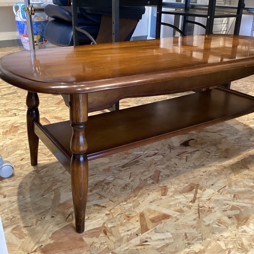 カリモク　コロニアル　ローテーブル　W120cm