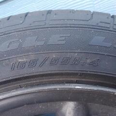 ワタナベホイール14インチ6J　4本タイヤ付き サニトラ ハチロク