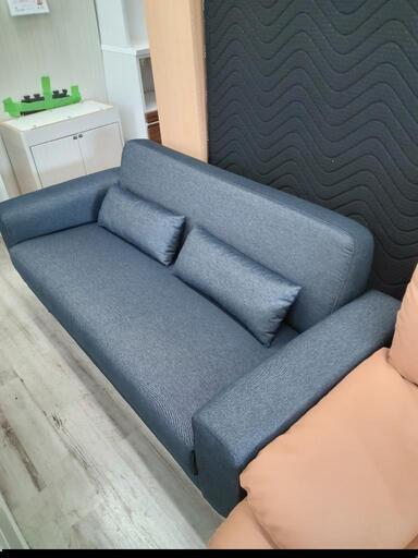 ★  展示品❗  2人掛けソファ  コンパクトソファ クッション付き  ファブリック 【定価29,990円】 自社配送時代引き可※現金、クレジット、スマホ決済対応※