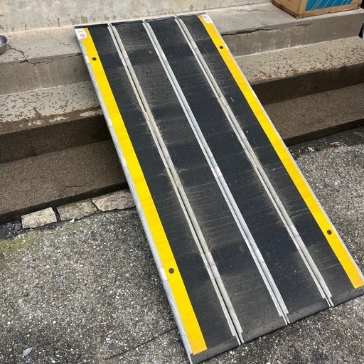 車椅子用スロープ 幅75cm✖️長さ166cm 段差解消 介護用 車いす 一輪車 原付 スクーター オートバイ バイク 自転車 ペット福祉車両