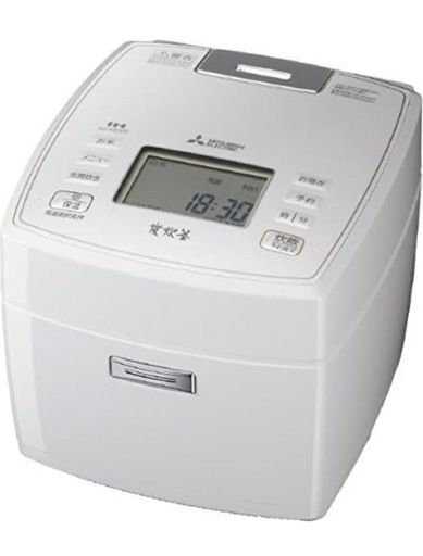 三菱電機 IHジャー炊飯器 備長炭炭炊釜 5.5合炊き ピュアホワイト NJ-VE106-W