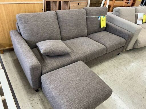 J5161　3人掛けソファ グレー クリーニング済　【リユースのサカイ柏店】