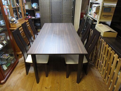 松田家具 ダイニングテーブル 椅子6脚　セット