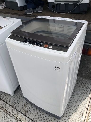 NO 391 福岡市内配送設置無料✨ AQW-GV800E-W 全自動洗濯機 ホワイト [洗濯8.0kg /乾燥機能無 /上開き]
