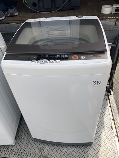 NO 391 福岡市内配送設置無料✨ AQW-GV800E-W 全自動洗濯機 ホワイト [洗濯8.0kg /乾燥機能無 /上開き]