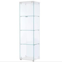 ガラス棚IKEA白色