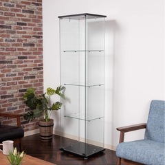 ガラス棚IKEA白色