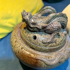 やちむん　龍　香炉　新品未使用２８年前