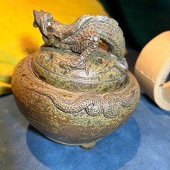 やちむん　龍　香炉　新品未使用２８年前