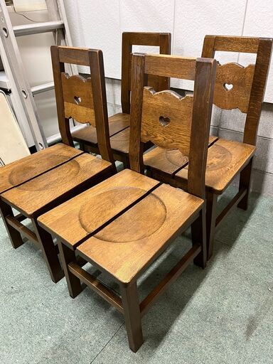 ヨーロピアンカントリー OAK HOUSE ダイニングチェア 4脚セット オーク 