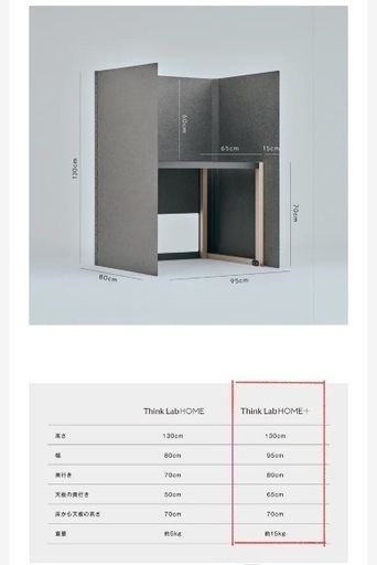 【新品未使用】折り畳み書斎　Think Lab HOME+