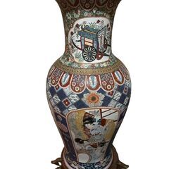 高さ120cm 大型花瓶　骨董品　変わり絵　和柄 高さ120cm 大型花瓶 骨董品 変わり絵 和柄 高さ120cm 大型花瓶 骨董品