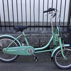 ＜整備済・美品＞ブリヂストン・ミンナ三輪自転車・前二輪で安定です♪グリーン 整備済・美品＞ブリヂストン・ミンナ三輪自転車・グリーン 鍵付き・前