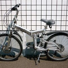 ☆折りたたみ自転車 24インチ defi 18段変速 シルバー 18段切り替え