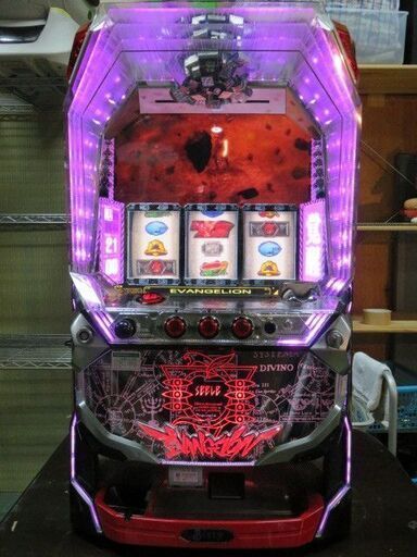 ◆ビスティ 家庭用電源 エヴァンゲリオン 決意の刻 パチスロ実機 コイン不要機 キー有
