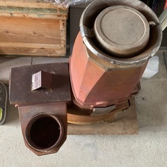 福禄　石炭　薪ストーブ　だるまストーブ　昭和レトロ　アンティー　ストーブ 古民具　骨董　別荘　冬支度　暖房　キャンプ　