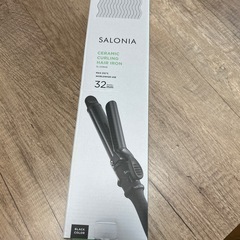 SALONIAセラミックスカールヘアアイロン32mm（ブラック）