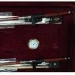 ７万円の付属品付き!　工房製バイオリン4/4　最高自然トラ目メープルバック板