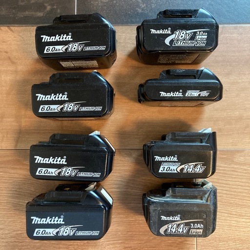 マキタ　バッテリー　18V 14.4V 計8個セット　ジャンク扱い