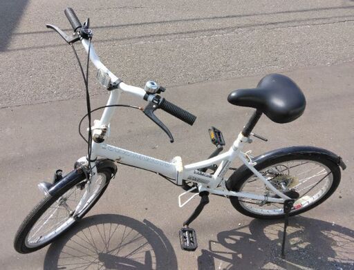 【売約済み】20インチ  CAPTAIN STAG 折りたたみ自転車 6980円 6段切替ライト付 新規防犯登録料コミ 366