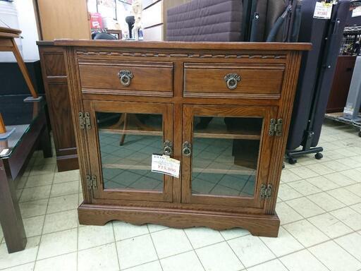 ★中古品★アンティーク調キャビネット