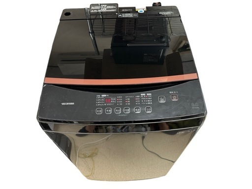 IRIS OHYAMA アイリスオーヤマ 全自動洗濯機 8.0kg IAW-T805BL 2022年製 ブラック