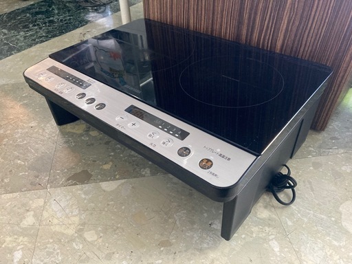 IHコンロ 2口 1400W 脚付 IHK-W12SP 中古 リサイクルショップ宮崎屋住吉店24.8.25k